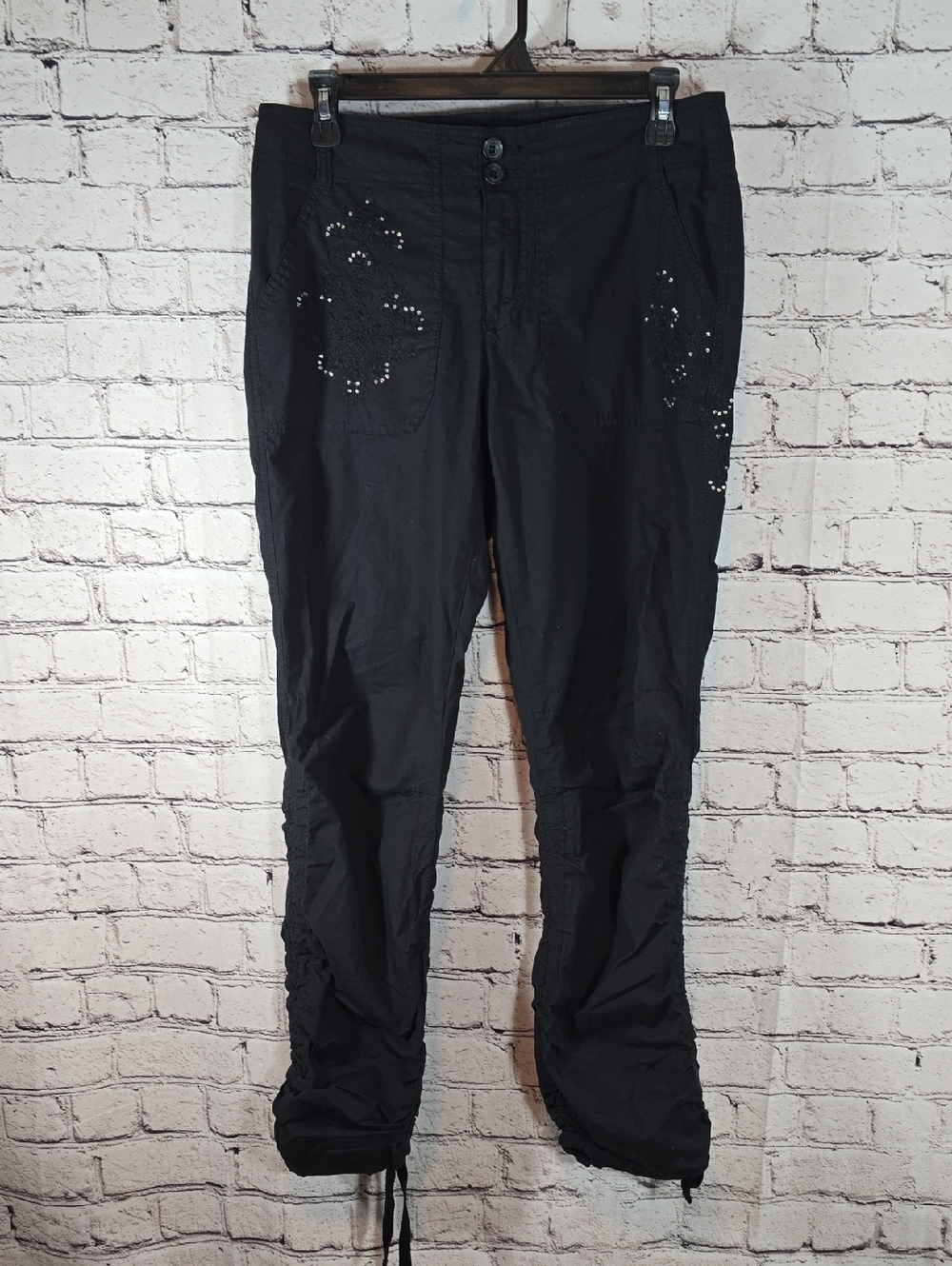 INC International Concepts Black Cargo-Style Casual Pants Size 6